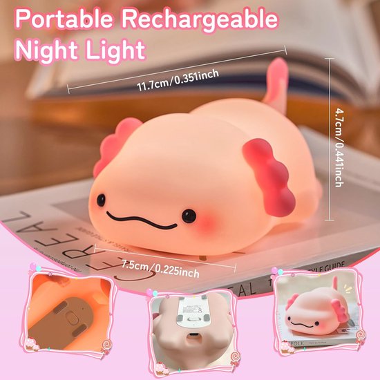 LED Squishy Dimbare Siliconen Nachtlamp voor Kinderen van Merkloos — afbeelding 2