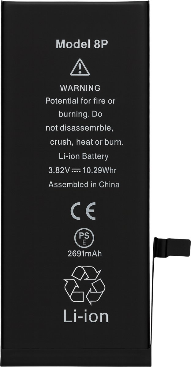 Batterij voor iPhone 8 Plus - Vervangende batterij 2691 mAh lithium-ion