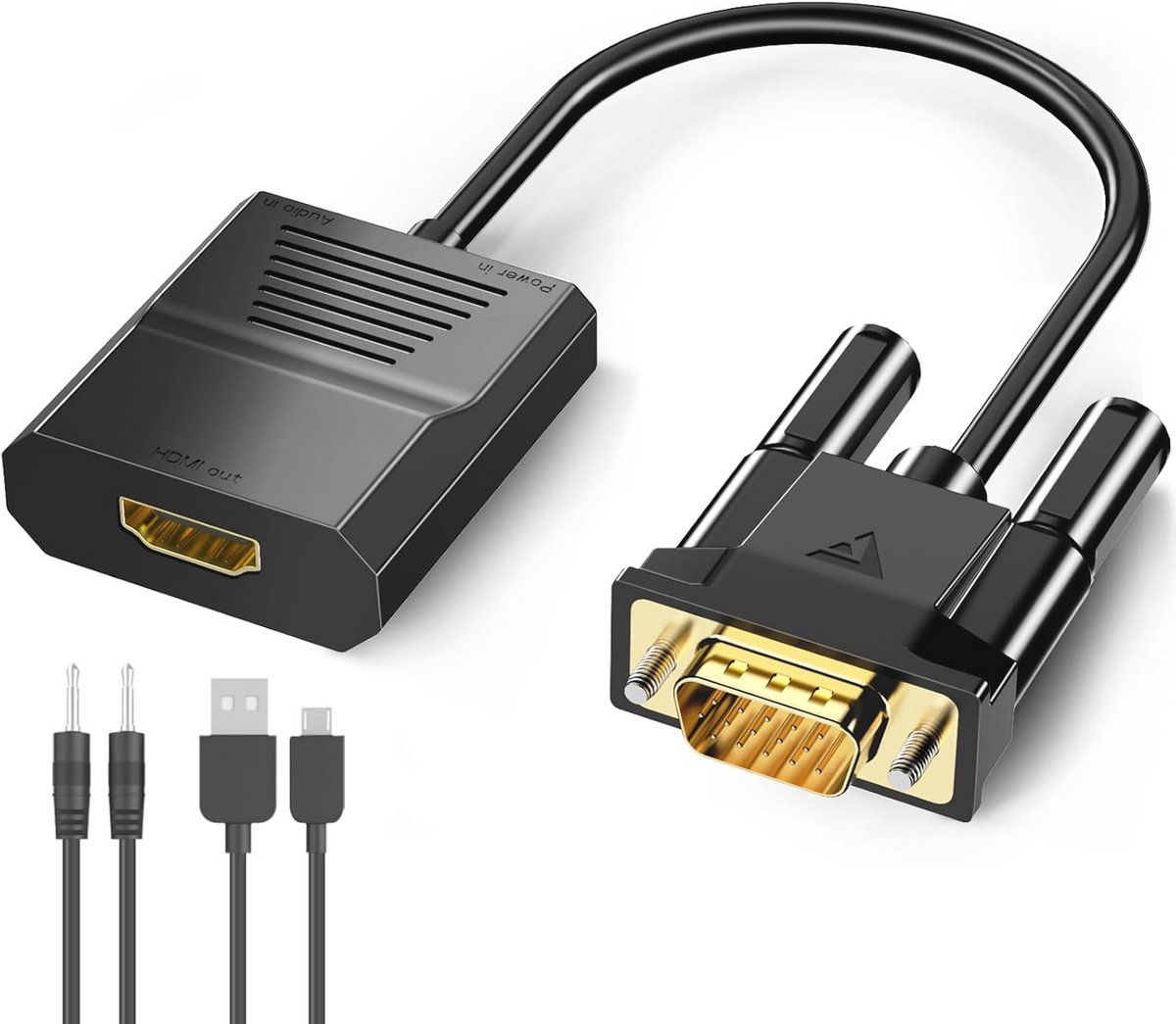 VGA naar HDMI-adapter 1080P voor pc en laptop