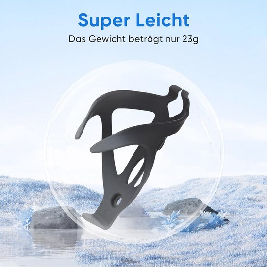 Lichte Fiets Waterfleshouder - Universele Fleshouder voor Fietsen, Geschikt voor Mountainbike, Racefiets en Kinderfietsen (Zwart + Grijs, 2-pack) — afbeelding 4