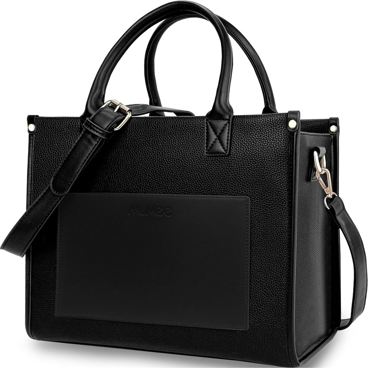Leren Tote Bag voor Dames met Rits - Ruime Schoudertas voor Werk en Reizen