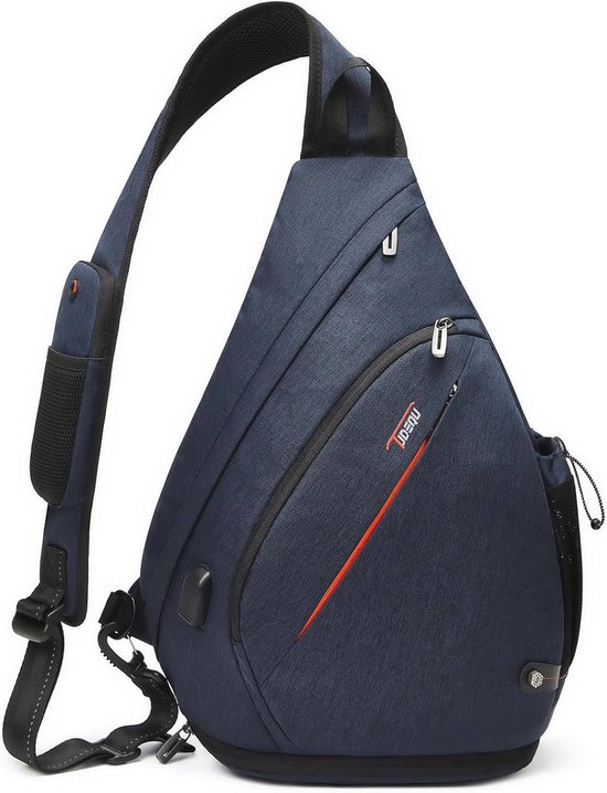 Mannen anti-diefstal crossbody tas usb pu opladen