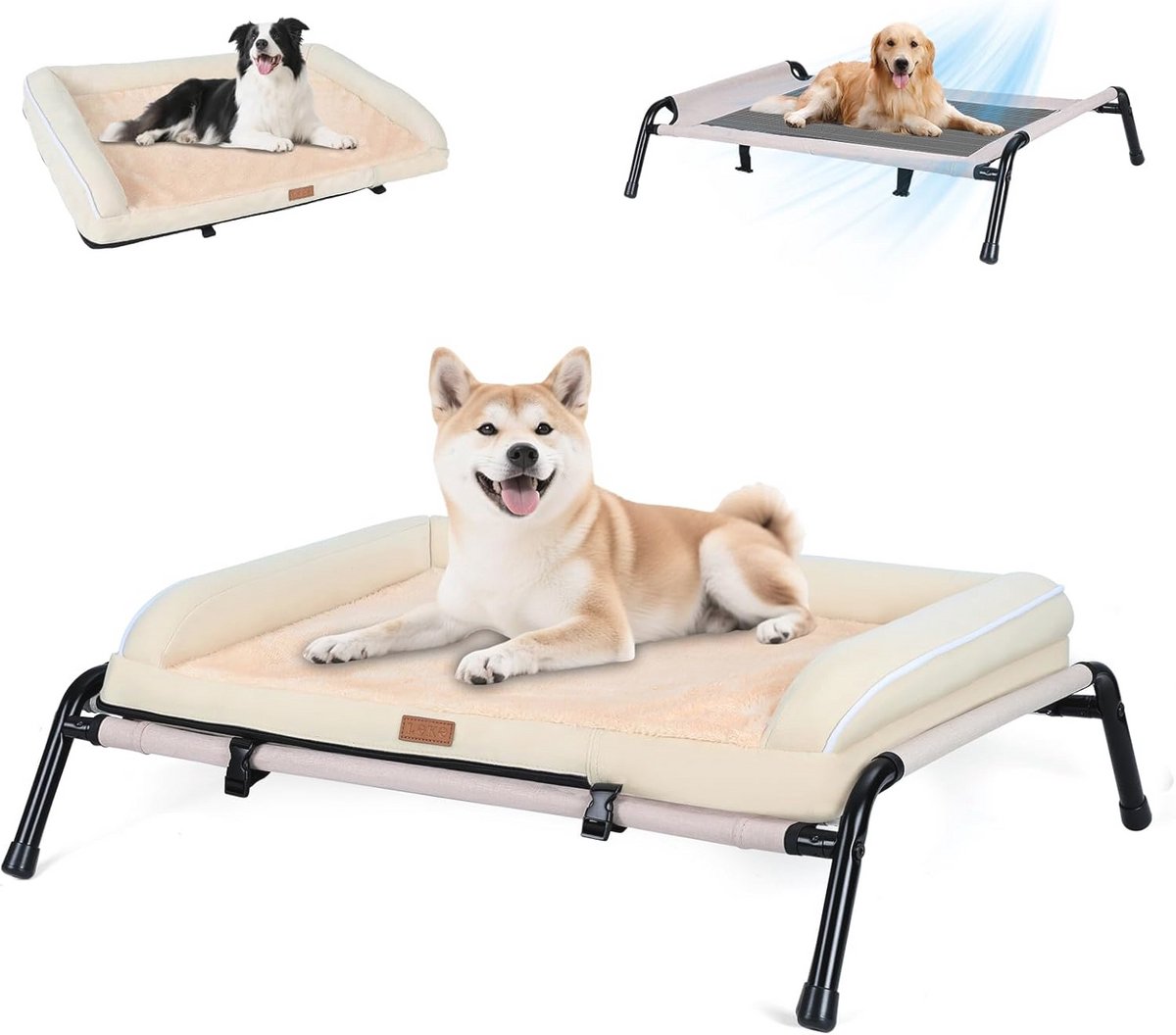 Orthopedisch hondenbed voor middelgrote honden - 2-in-1 wasbaar hondenmatras