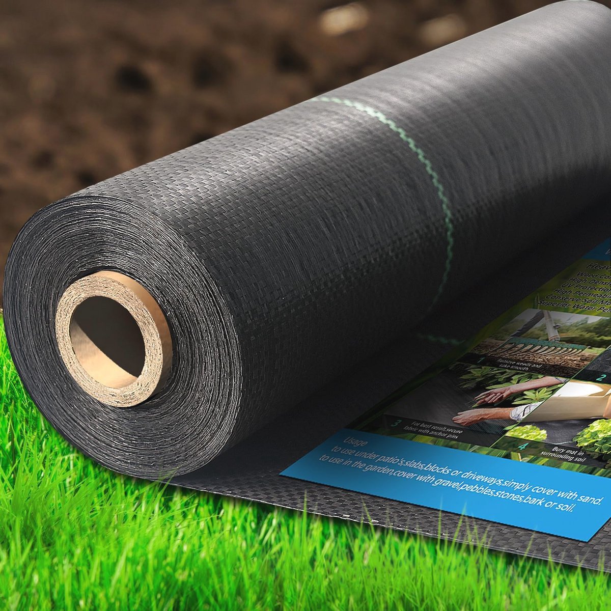 Onkruid Barrier Heavy Duty Tuinstof - Zwarte Mulch voor Landscaping en Tuinbed
