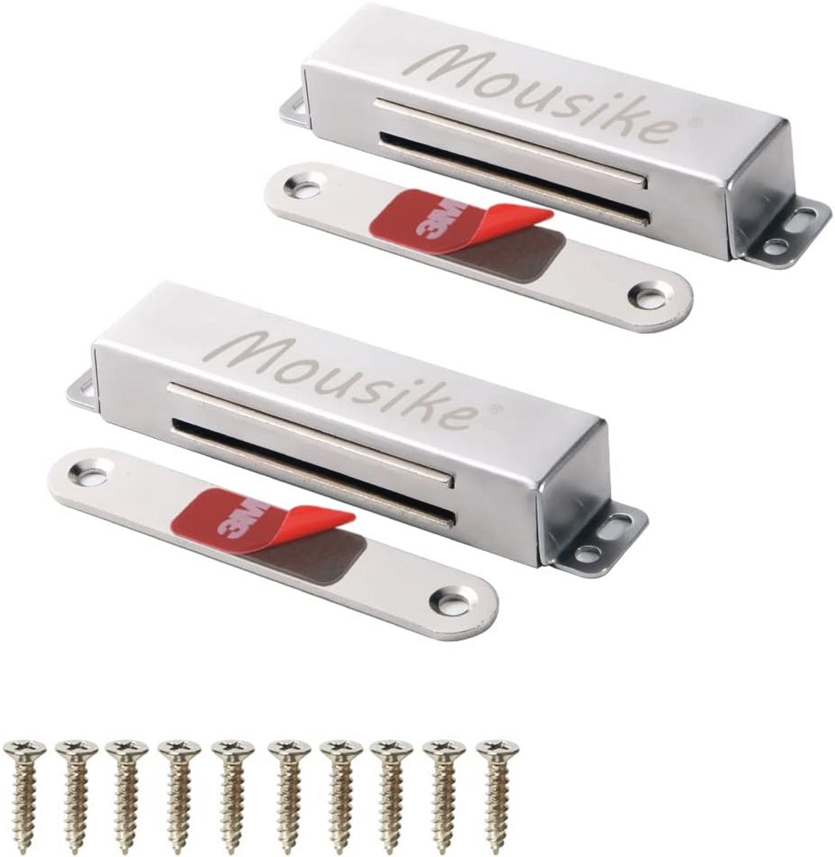 Magnetische Deurklink voor Veiligheid - Zilveren Roestvrij Stalen Magnetische Sluitingen (2 Stuks)