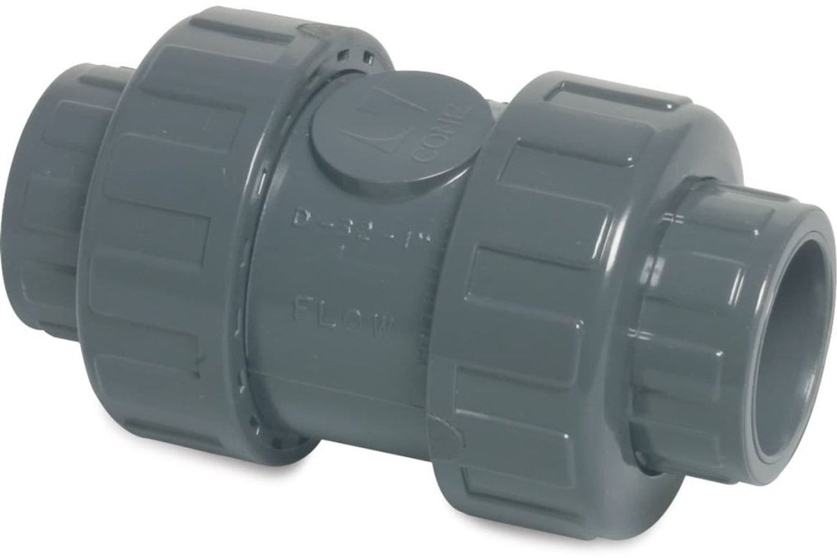 PVC - U Terugslagklep 32 mm Lijmmof