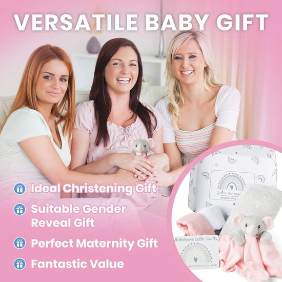 Essentiële Baby Cadeauset voor Baby Shower of Doop, Unisex, Inclusief Babydeken en Muslin Doeken — afbeelding 2