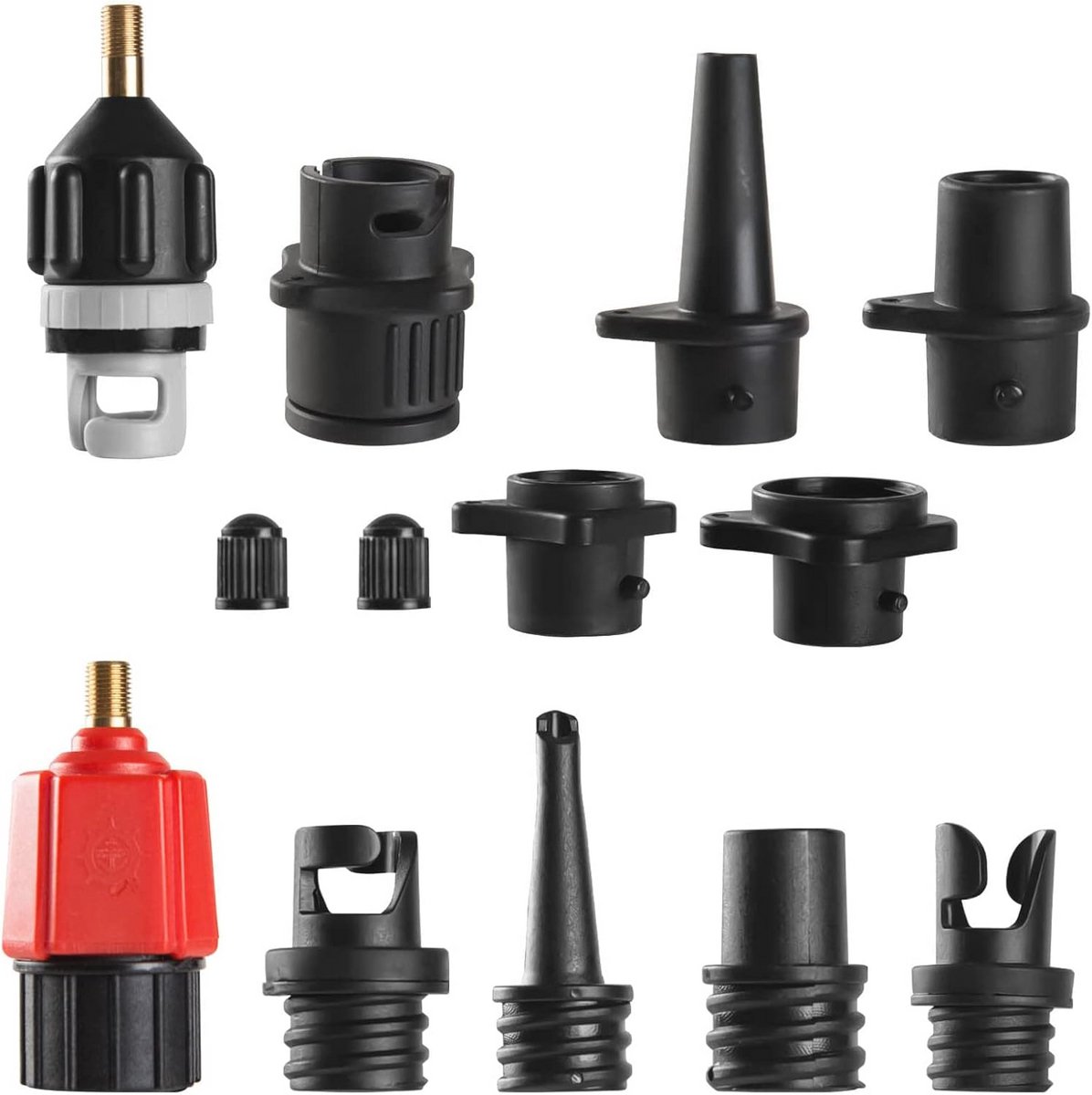 Opblaasbare SUP-pompadapter voor standaard luchtpompen - 9-voudige ventieladapter voor SUP-boards en boten