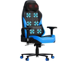 GTPLAYER - Gamingstoel met Massage - Met Pocketveer en 4D Armleuningen - Blauw