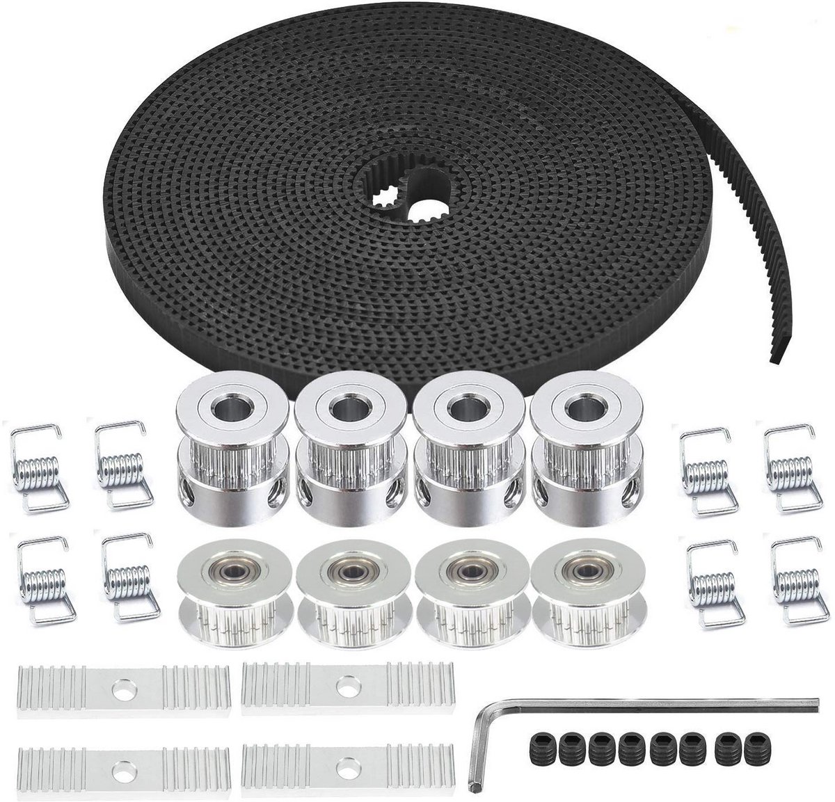 5M GT2 Distributieriem Set voor 3D Printer - Compleet met Katrollen, Idlers en Spanners