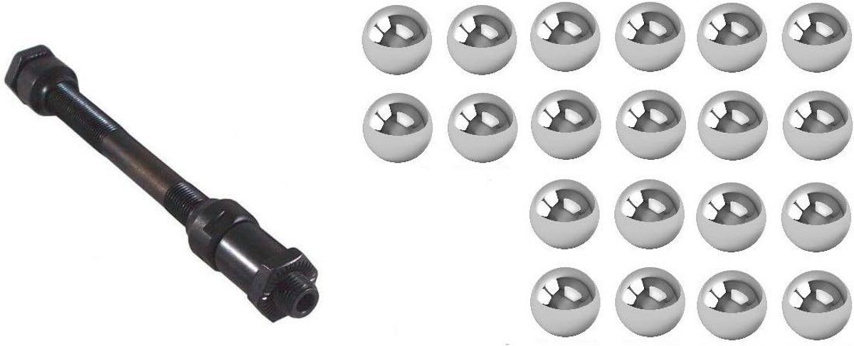 Fiets Naven Achterwiel 10 mm x 145 mm met 20 Ballen 6.35 mm voor Mountainbike en Racefiets