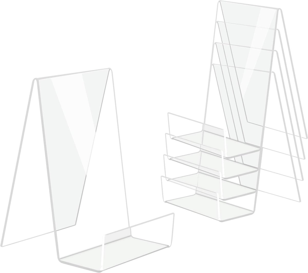 Imperatoris Boekenstandaard – Boekhouder voor Receptenboekhouder/Kookboek Standaard & Koffietafelboek – Tablethouder/Boeksteun - 5 stuks Colourless or transparent