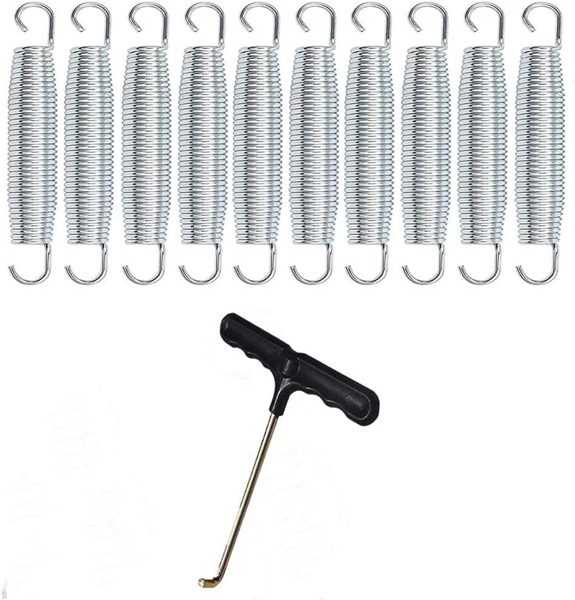 Heavy-duty Trampoline Veren Vervangingskit - 10 Stuks - Roestbestendige Accessoires voor Optimale Springervaring - 16.5 cm