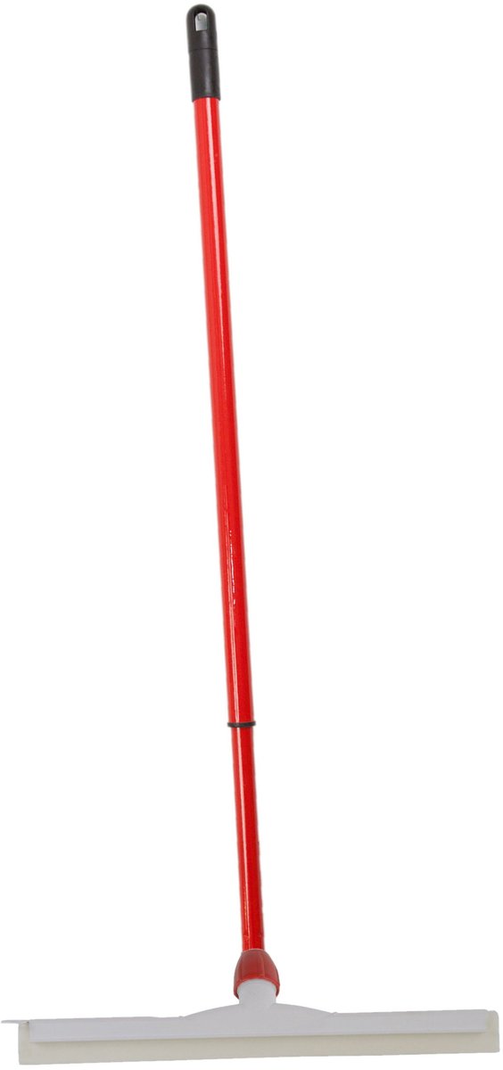 Betra Douchetrekker - vloertrekker - kunststof - wit - natuur rubber - B45 cm - Uitschuif steel rood - van 80 tot 130 cm