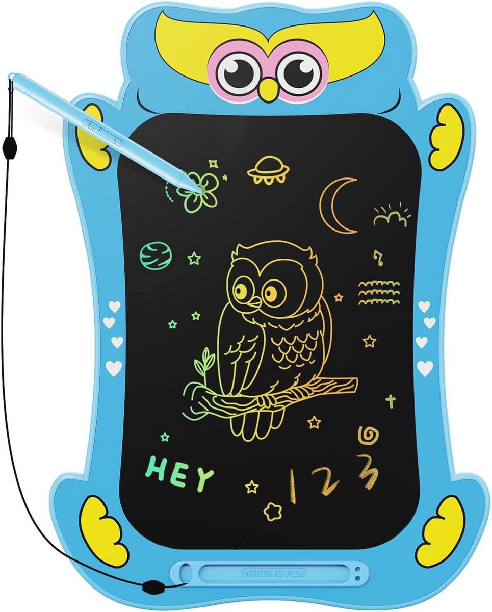 Genialba Owl 8.5 Inch LCD Drawing Tablet Educational Toy Christmas Birthday Gift for Children 2-6 Years