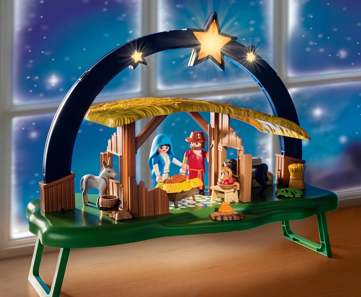 PLAYMOBIL Christmas Kerststal met heldere ster - 9494 — afbeelding 14