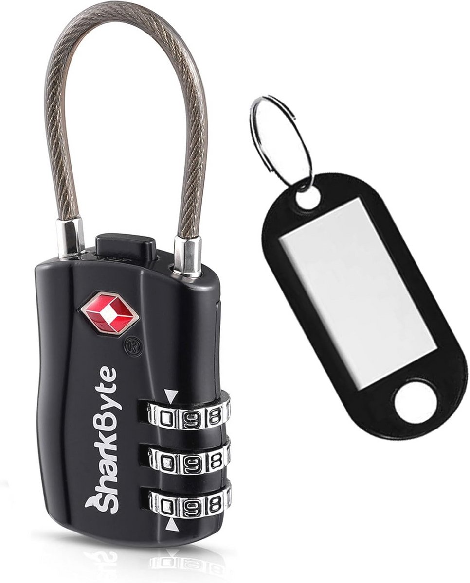 Veilig en Sterk TSA Kofferslot met 3-Dial Combinatie - Flexibele Kabel Reisslot voor Bagage en Lockers