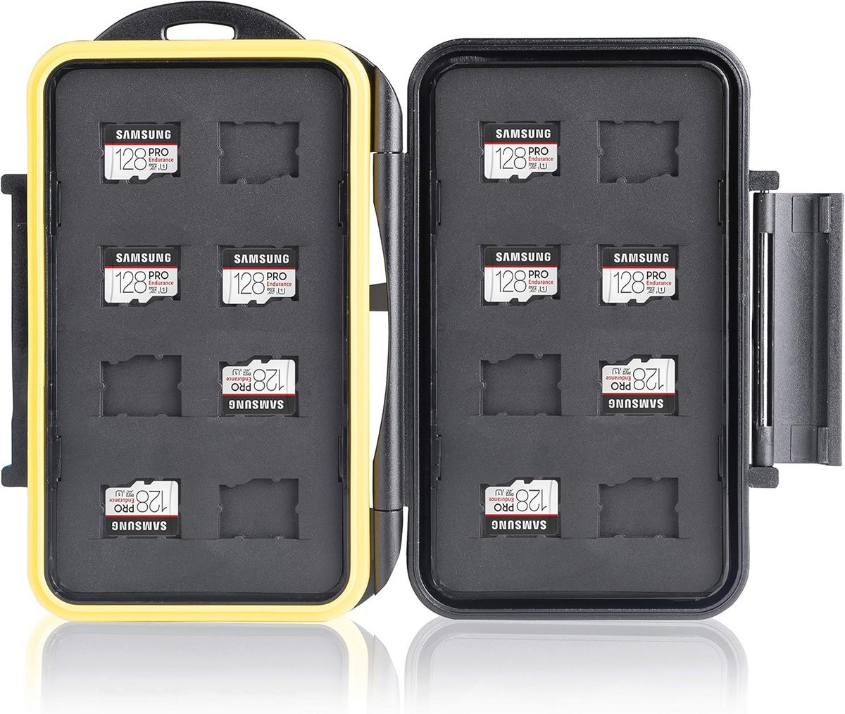 Geheugenkaarten Beschermhoes voor 16 Micro SD-kaarten - Robuust en Compact