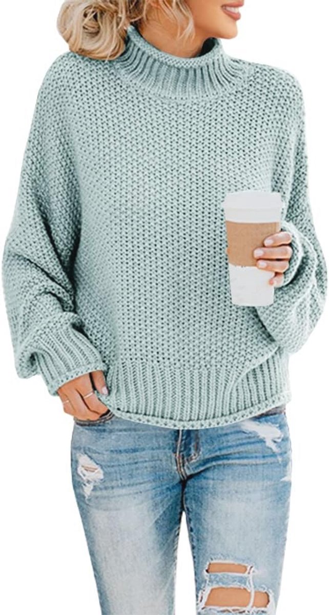 Oversized Damestrui met Col - Vleermuismouwen & Lange Mouwen