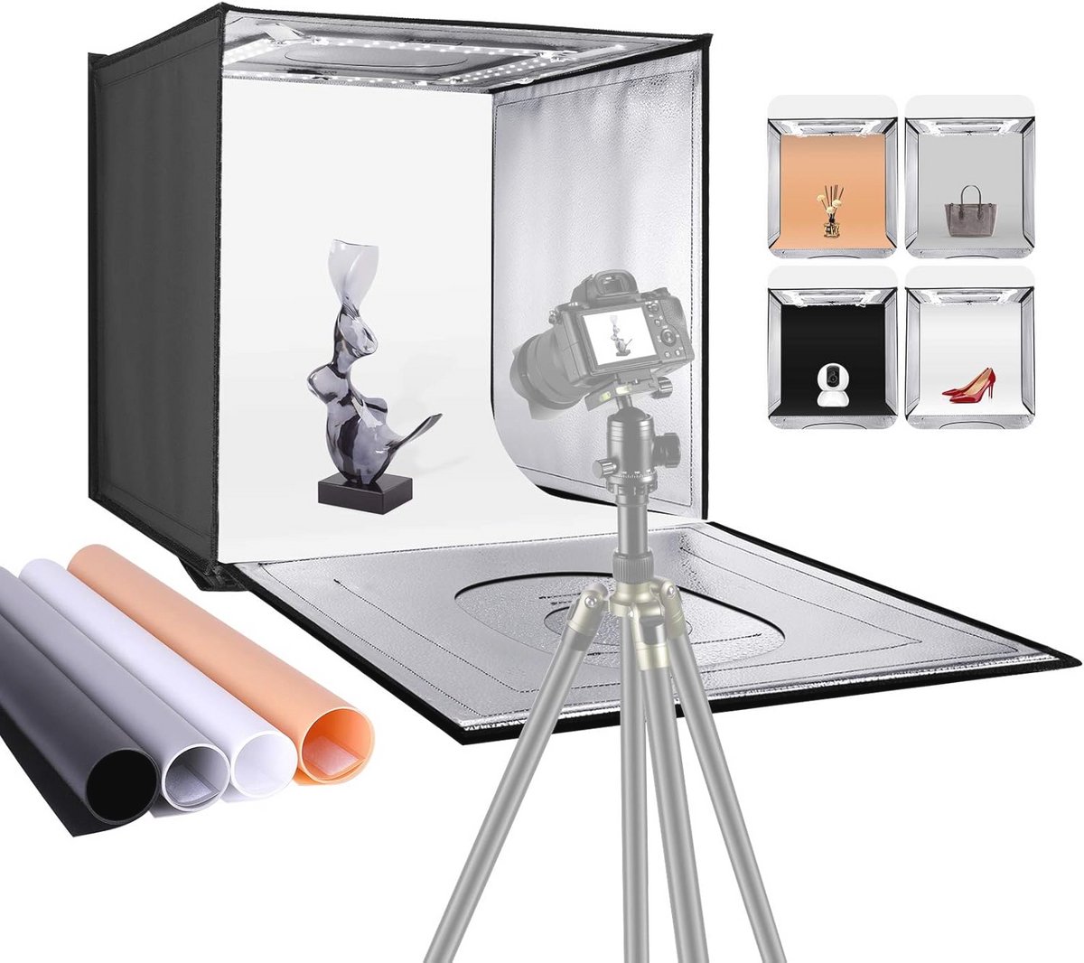 Fotostudio Lichtbox 50 cm - Professionele Fotografie Met 120 LED-Lampen