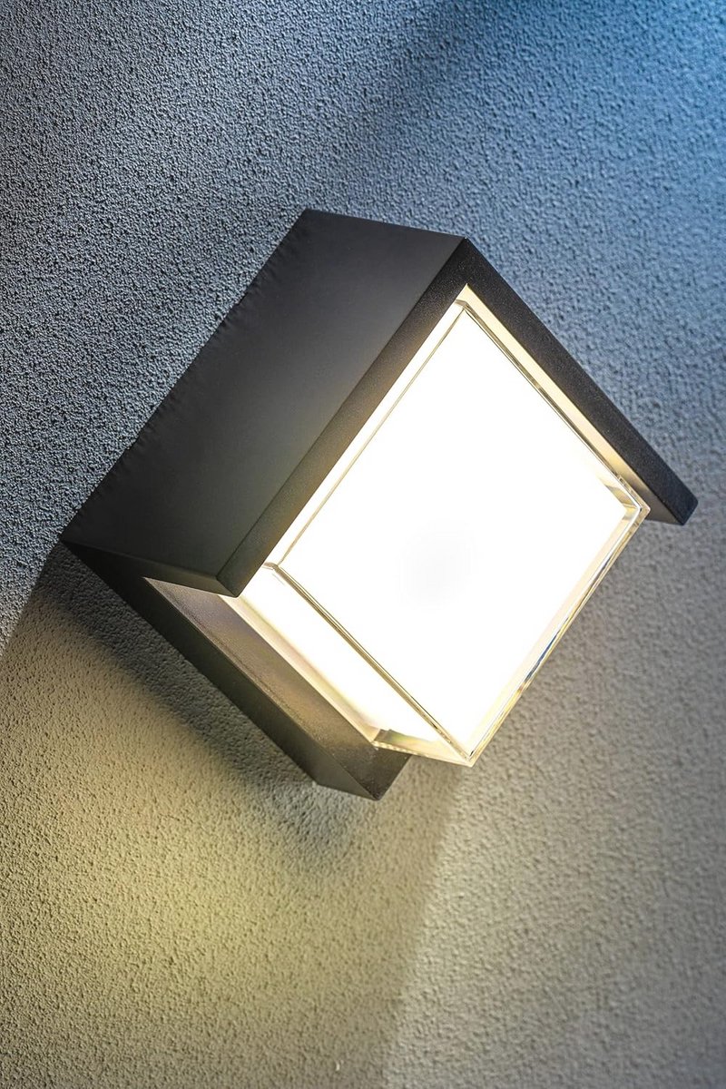Vierkante Buiten Wand-/Plafondlamp IP65 voor Tuin, Terras en Garage