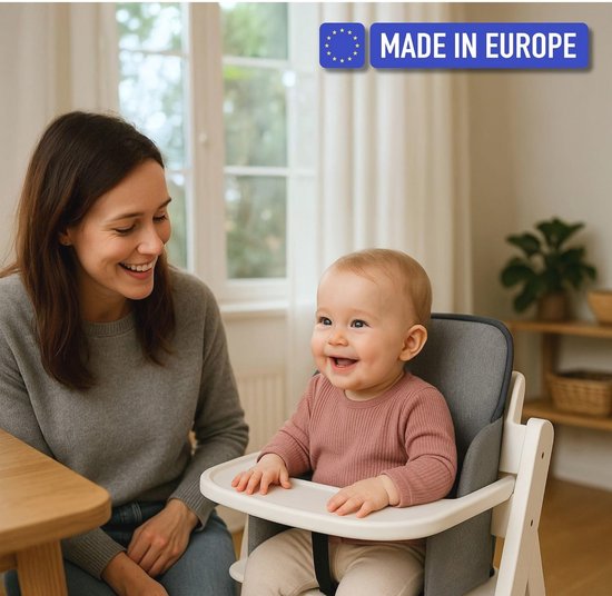 Zitverkleiner voor Kinderstoelen - Universeel Kussen voor Baby's en Peuters in Grijs van LALOONA — afbeelding 5