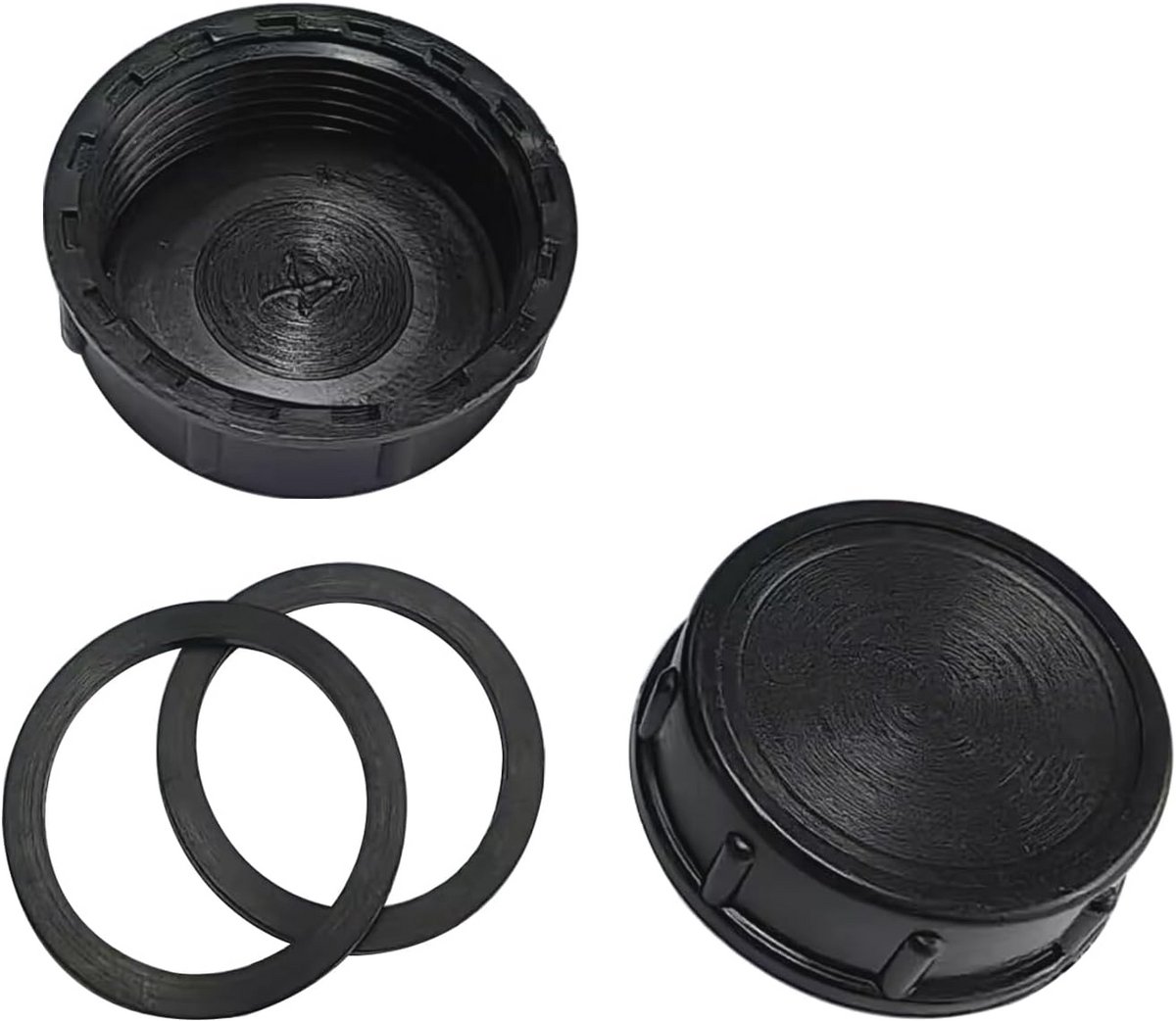 Afvoerpijp Plug 2 Stuks 39mm Zwart - Schroefdraad Dop voor Afdichting