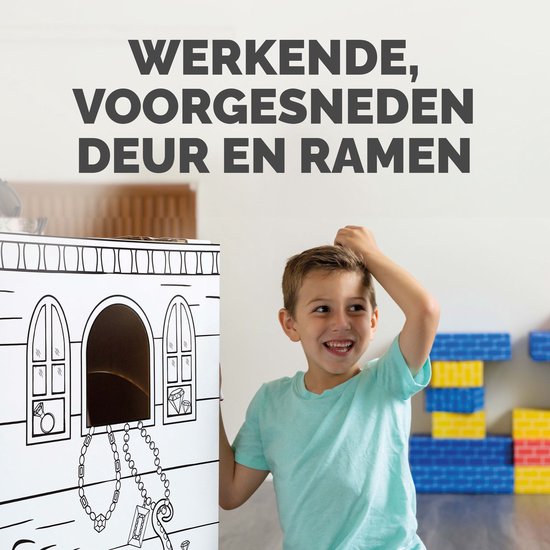 Bankers Box Play - Speelhuis stevig karton - Piratenschip - Inkleurbaar van Merkloos — afbeelding 3