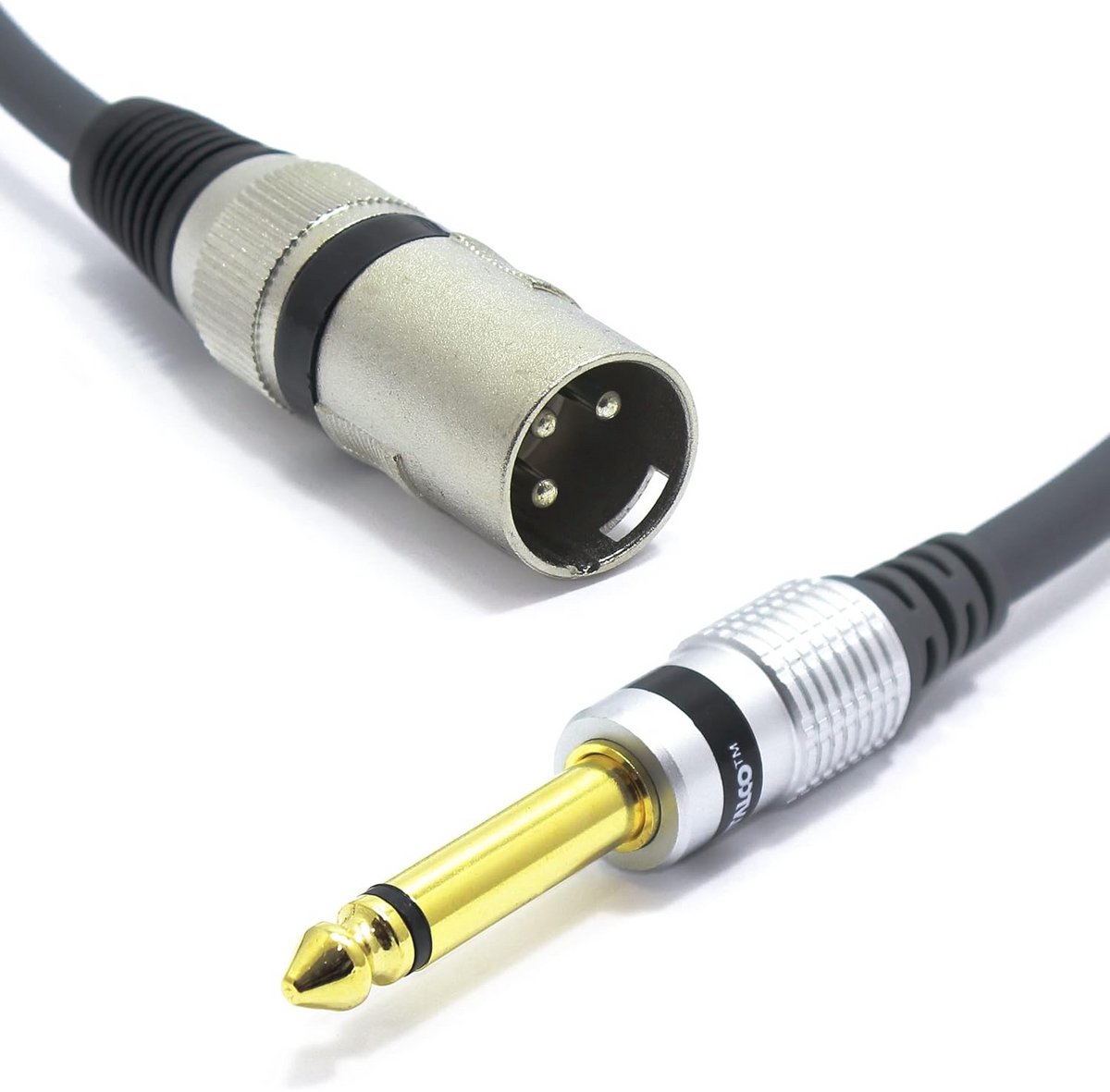 3 meter XLR naar 6,3 mm mono jack kabel - 3-polig - voor microfoon en audioapparatuur