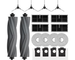 18 stuks accessoireset - Geschikt voor Mova P50 Pro Ultra - P50 Ultra - Dreame X40 Ultra Complete - X40 Master - L40 Ultra - 2 hoofdborstelen - 4 filters - 4 dweildoeken - 4 stofzakken - 4 zijborstels