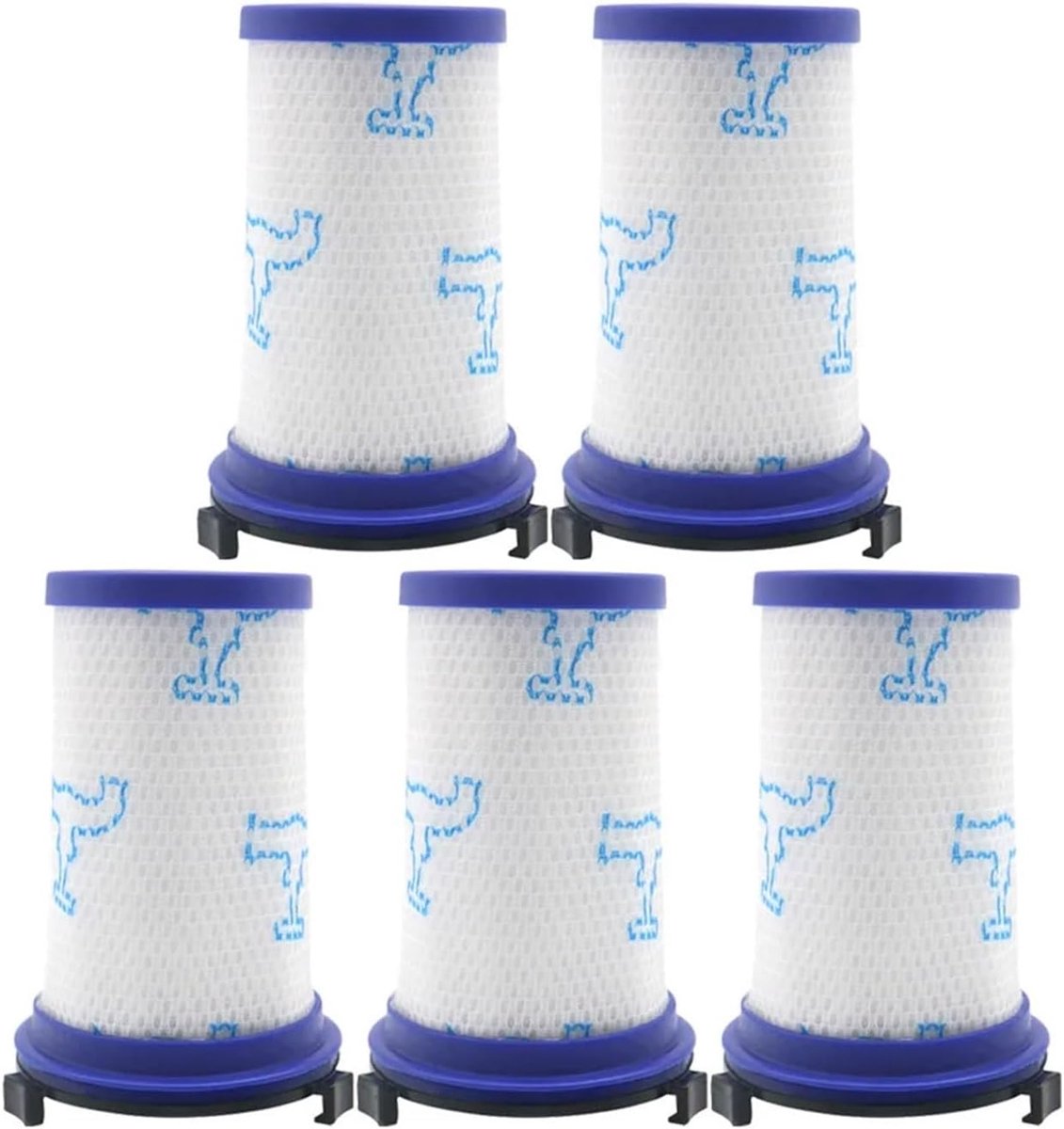 5 stuks HEPA filter - geschikt voor Rowenta Force 360 - X-Pert - RH9038 - RH9039 - RH9051 - RH9057 - RH9059 - RH9079 - RH9081 stofzuiger