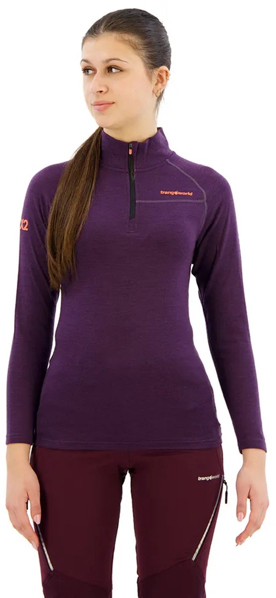 Trangoworld Trx2 Wool Pro Vd Fleece Met Halve Rits Paars XS Vrouw