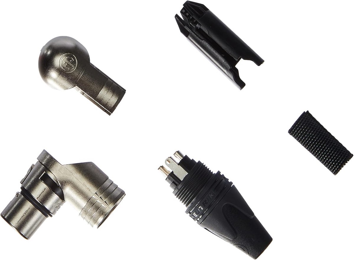 XLR-kabelconnector rechte hoek vrouwelijk 3-polig