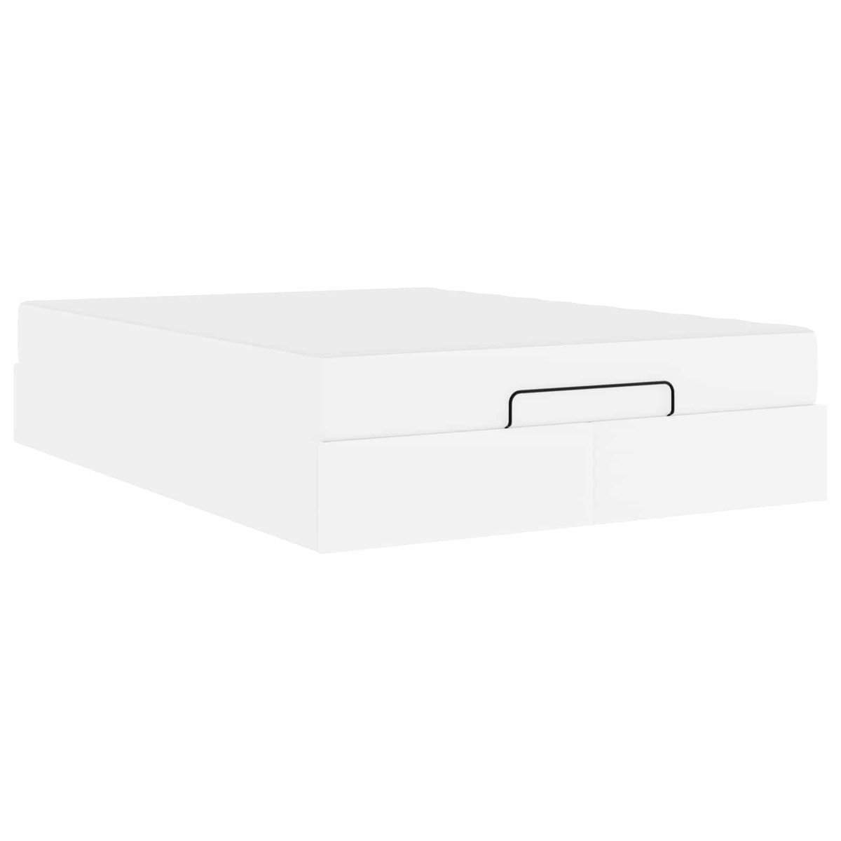 vidaXL - Bedframe - met - matras - Anders - 2 - st - Wit - PVC
