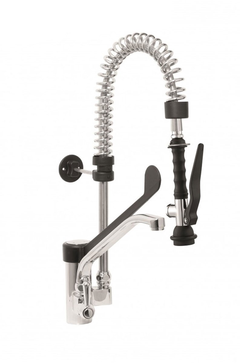 Monolith® - Professionele Horeca kraan - Voorspoeldouche - mengkraan - RVS / INOX spoelkraan - 25x14x45 cm (DxBxH) - 4 kg - 6791