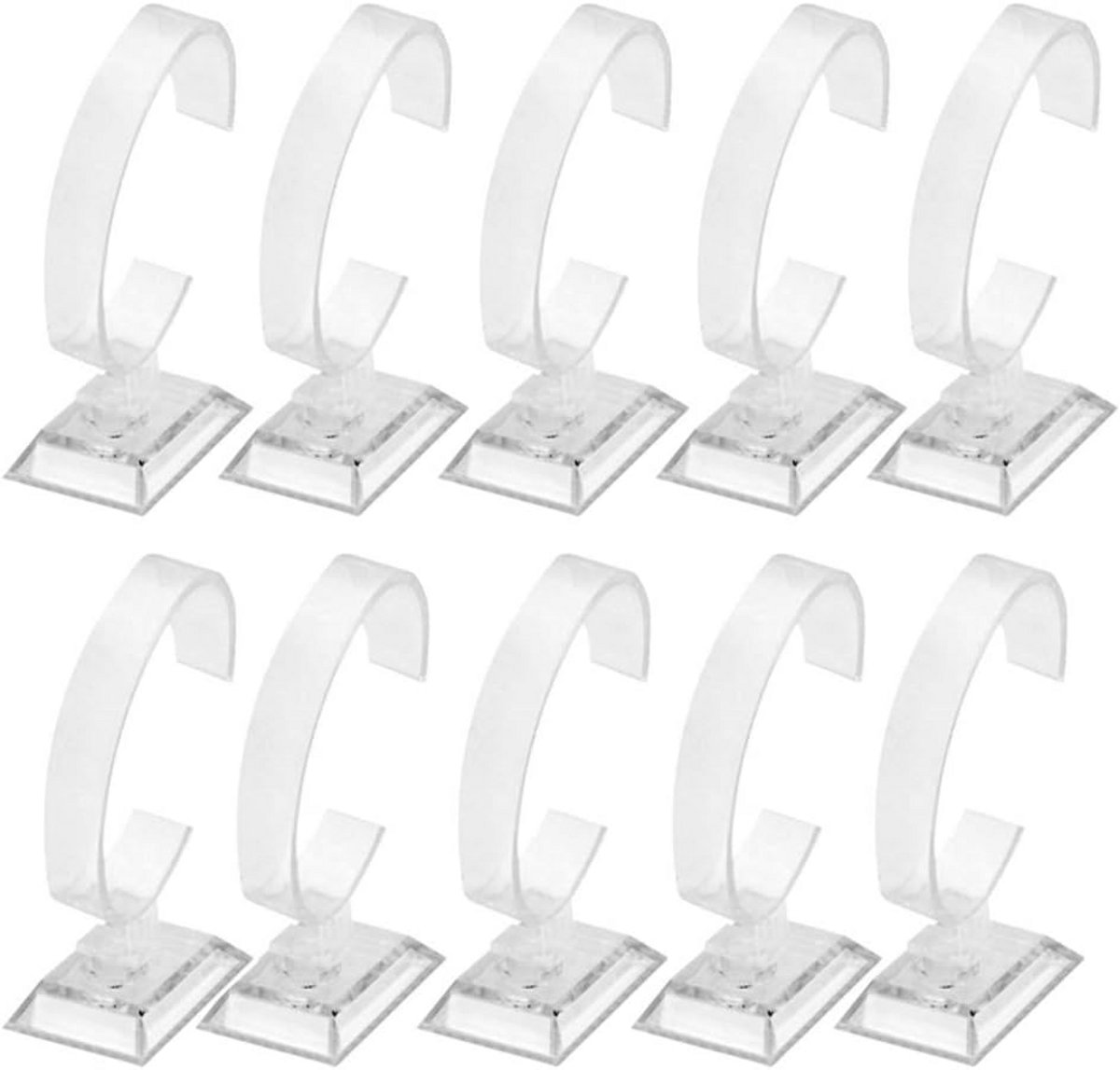 Houder voor Horloge - 10 Stuks, Transparante Stand voor Thuis of Winkel