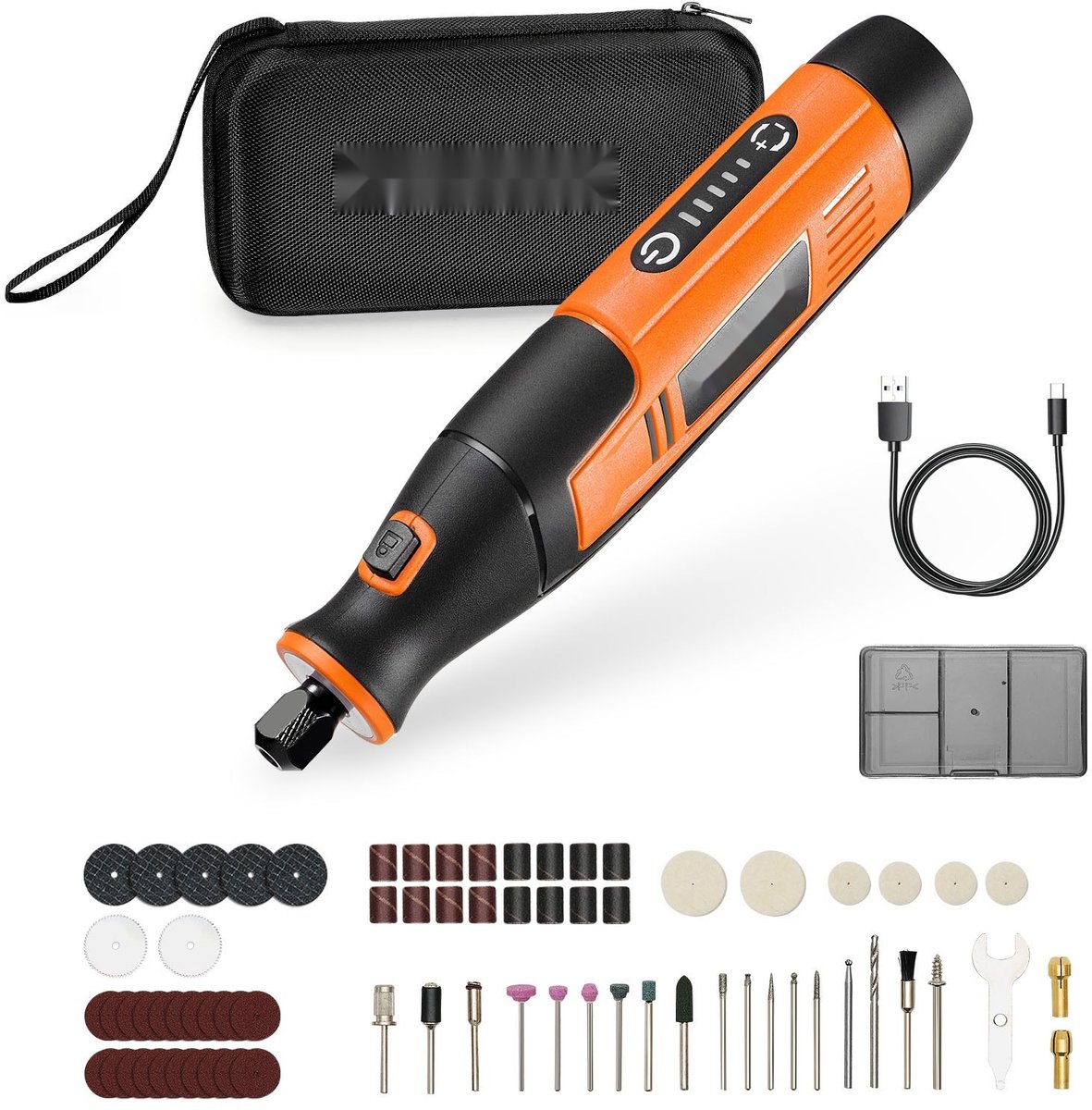 Roterend Gereedschap Set - Snoerloze Mini-Multitool - 73-Delig - 4V DC - 5 Snelheden 7000–20000 tpm - Voor Graveren Slijpen Polijsten Snijden - Draagbaar