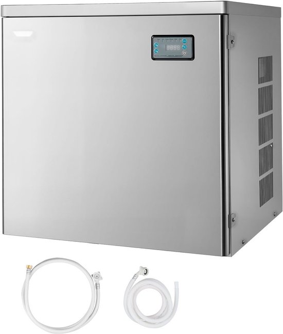 IJsblokjesmachine - Commerciële IJsmachine - 204 kg/dag - RVS - Slim Display - Zelfreinigend - Dikte Instelbaar - Alleen Hoofdeenheid van Merkloos — afbeelding 3