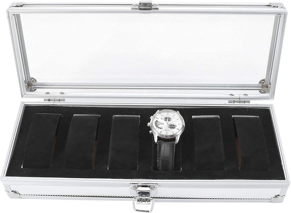 Horlogedoos voor 6 of 12 horloges - Luxe opbergkoffer voor sieraden en horloges