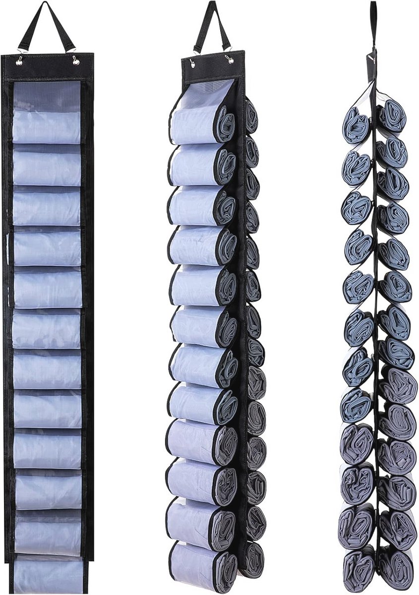 Ruimtebesparende kast organizer met 26 rolcompartimenten voor kleding en accessoires