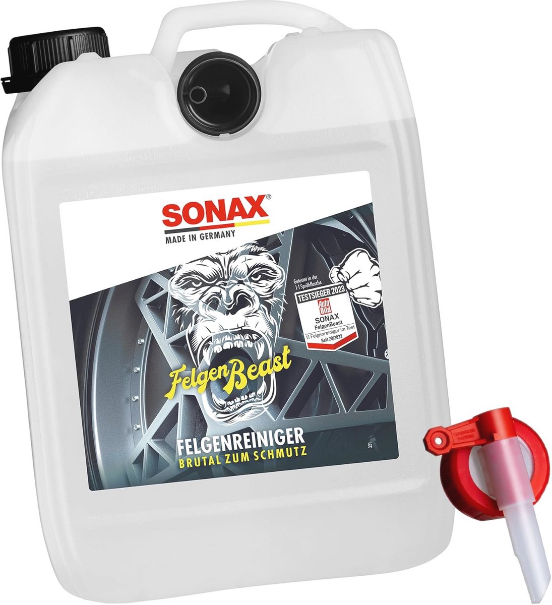 Reinigingsbundel voor autovelgen - 5 liter Velgenreiniger met schenkkraan
