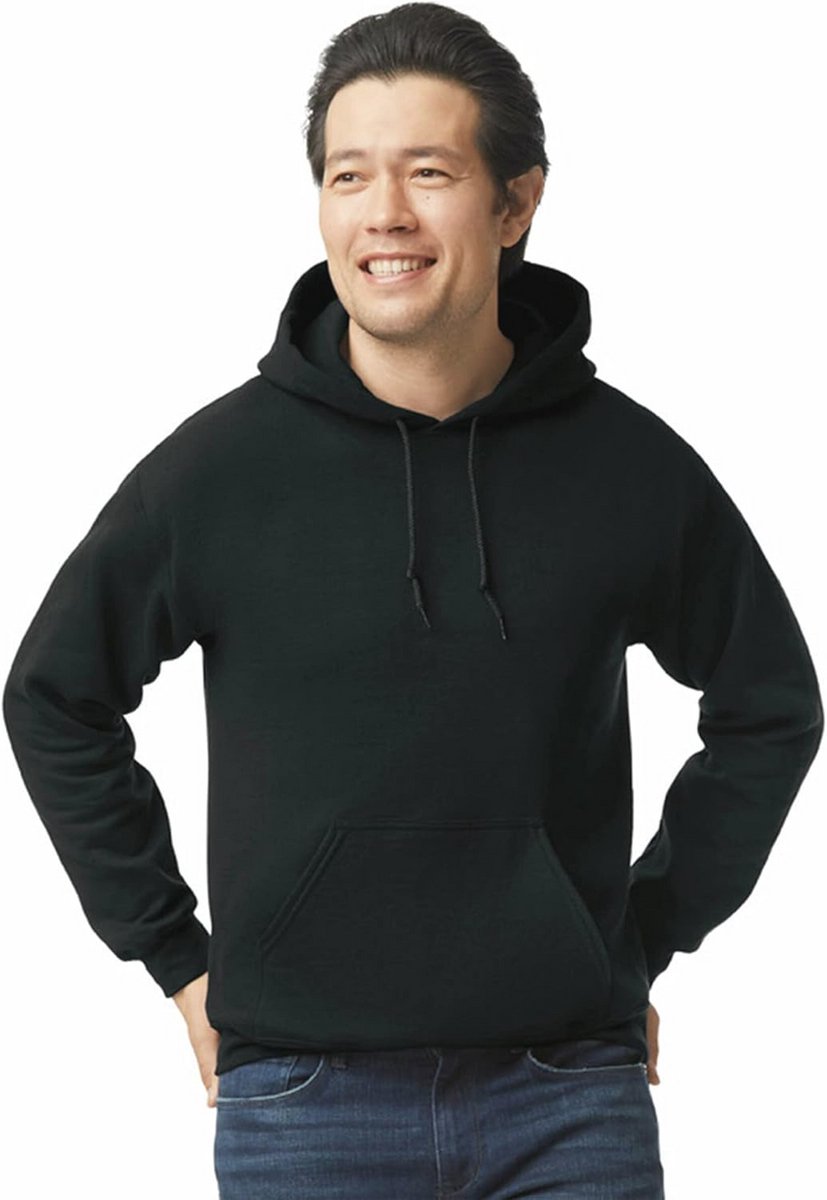 Duurzame Fleece Hooded Sweatshirt voor Heren - Zwart