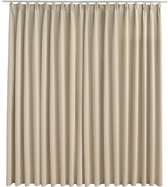 Decoratief gordijn beige plooiband gordijn ca. 140 x 245 gordijnstroken transparant