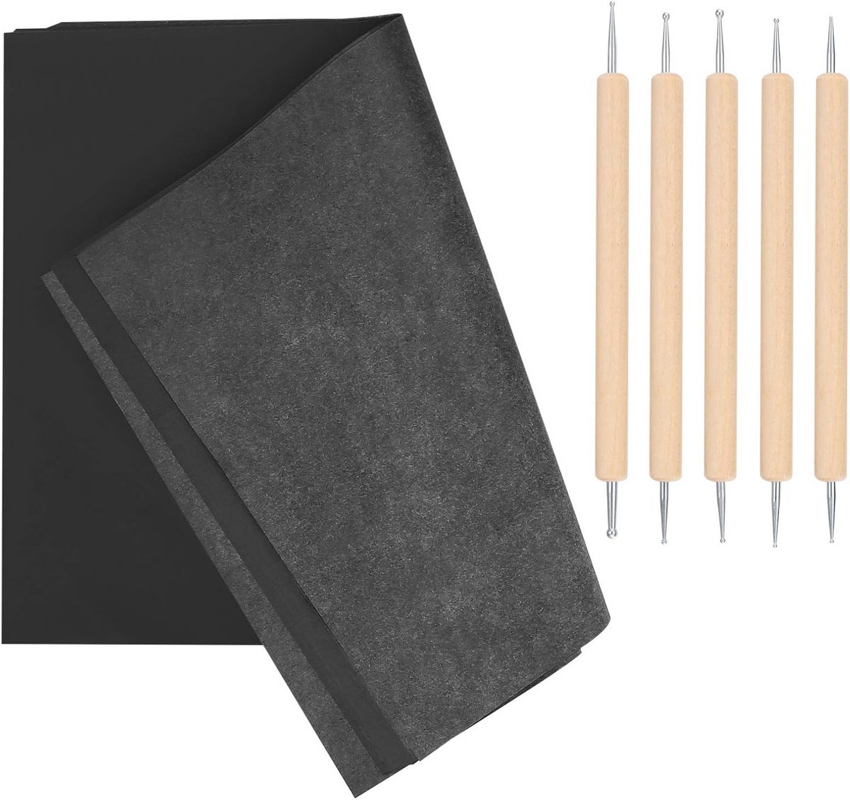 100 Vel Zwart Carbon Papier A4 - Transferpapier voor Tekenen en Afdrukken