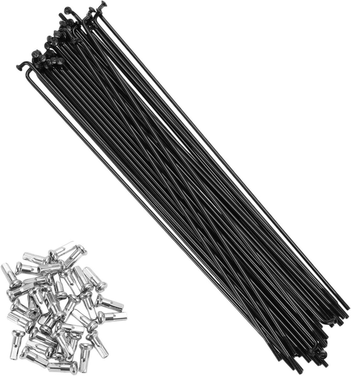 Allecta - Fiets Mountainbike Spaken 14G 180MM Staal Zwart 36 Stuks Duurzaam Fietswiel.
