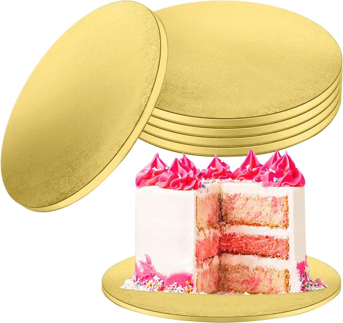 Ronde Taartstandaards 30 cm - Taartbord voor Decoratie en Transport - Set van 5