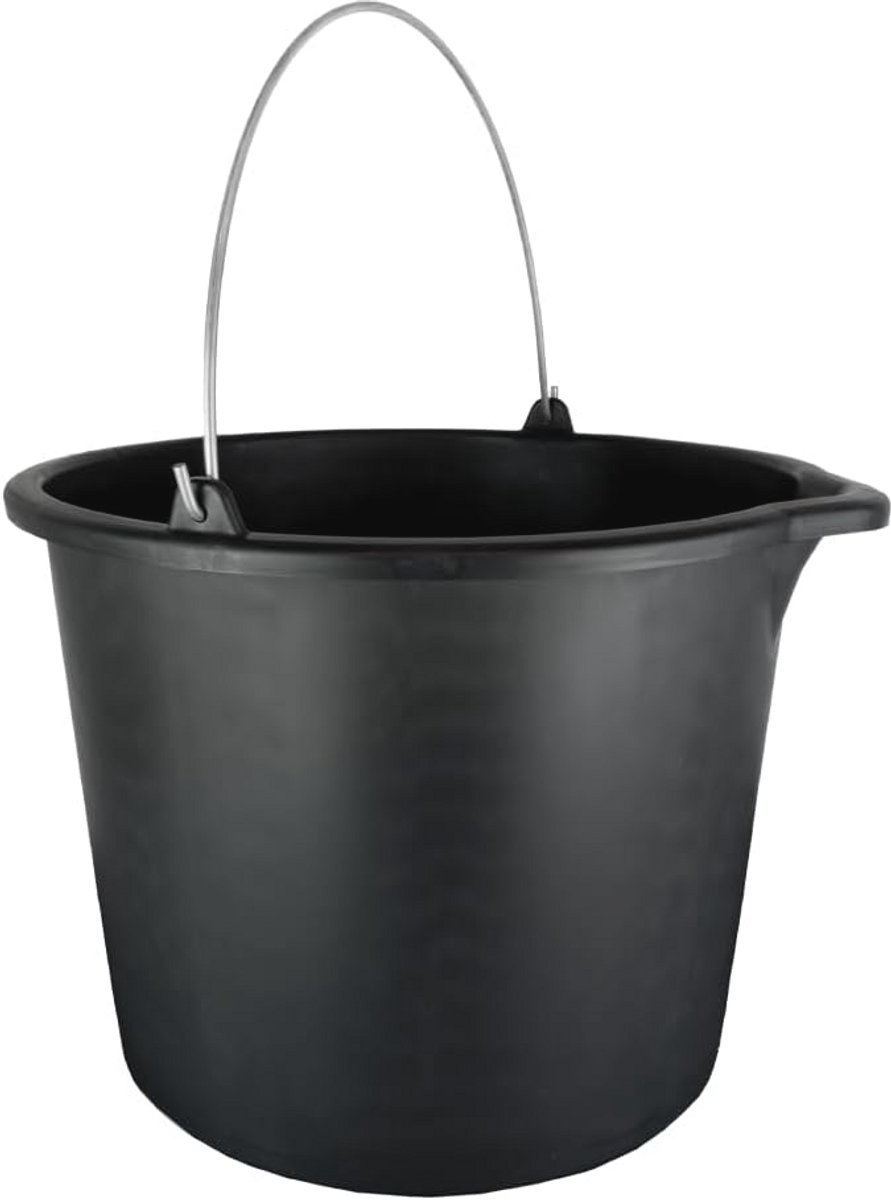 Bouwemmer 16 liter met schenktuit - veelzijdige pvc emmer voor bouw en tuin