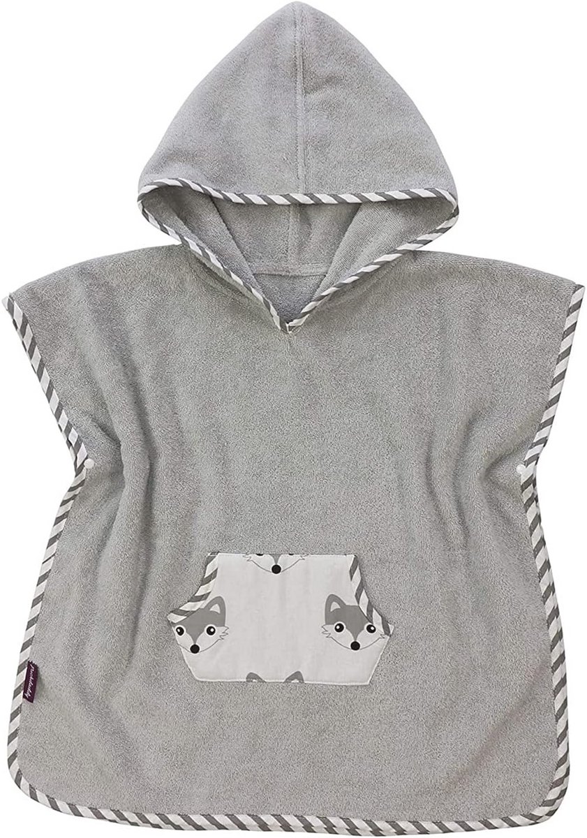 Fuzzy Fox Bath Poncho voor Kinderen - 57x84 cm
