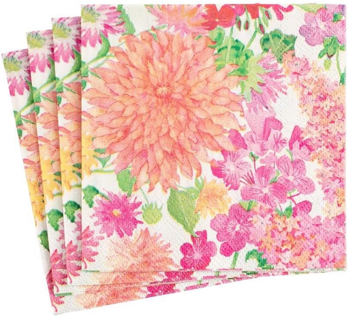 Zomerse Cocktail Servetten 25 cm Vierkant 3-laags - 20 Stuks