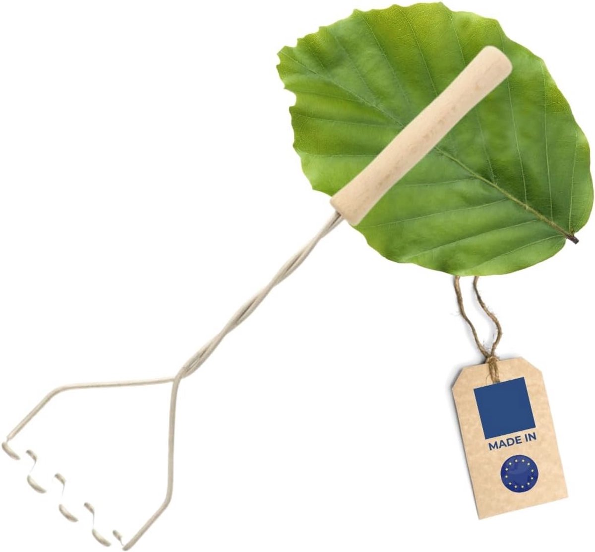 Aardappelstamper met Beukenhouten Handvat - 36 cm - Perfect voor Aardappelen en Groenten